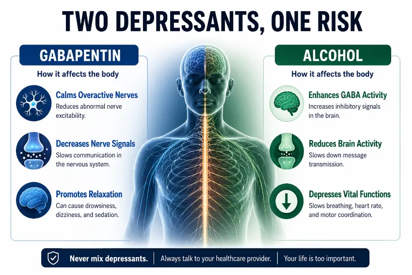 Gabapentin and alcohol Risk