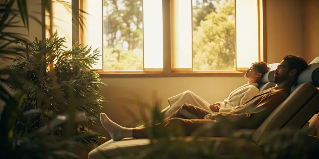 Peaceful luxury alcohol detox treatment facility in New Jersey with calming natural light