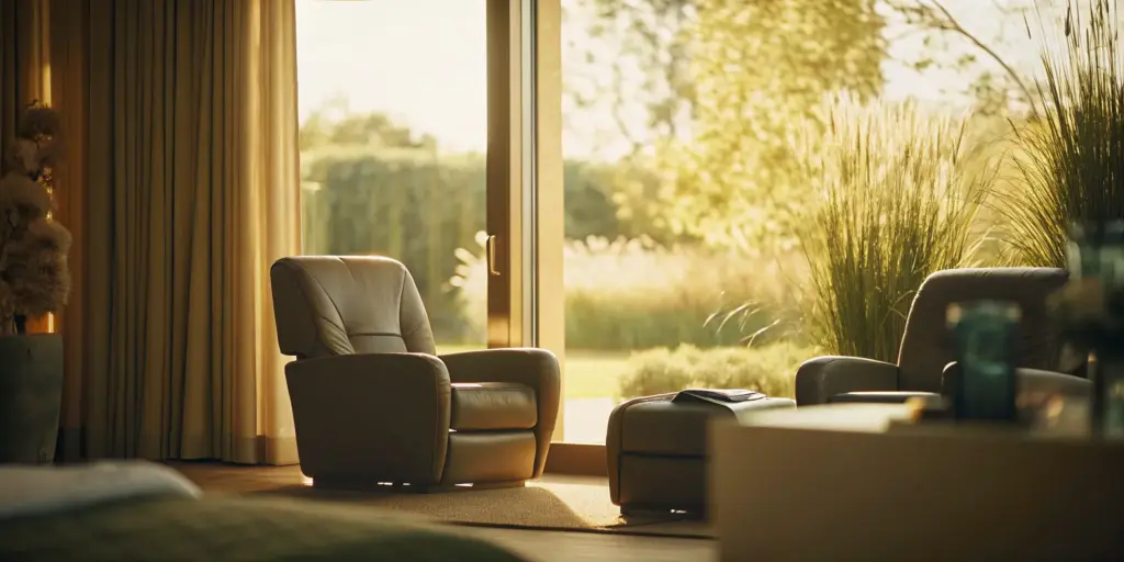 A luxury private executive rehab therapy room in New Jersey